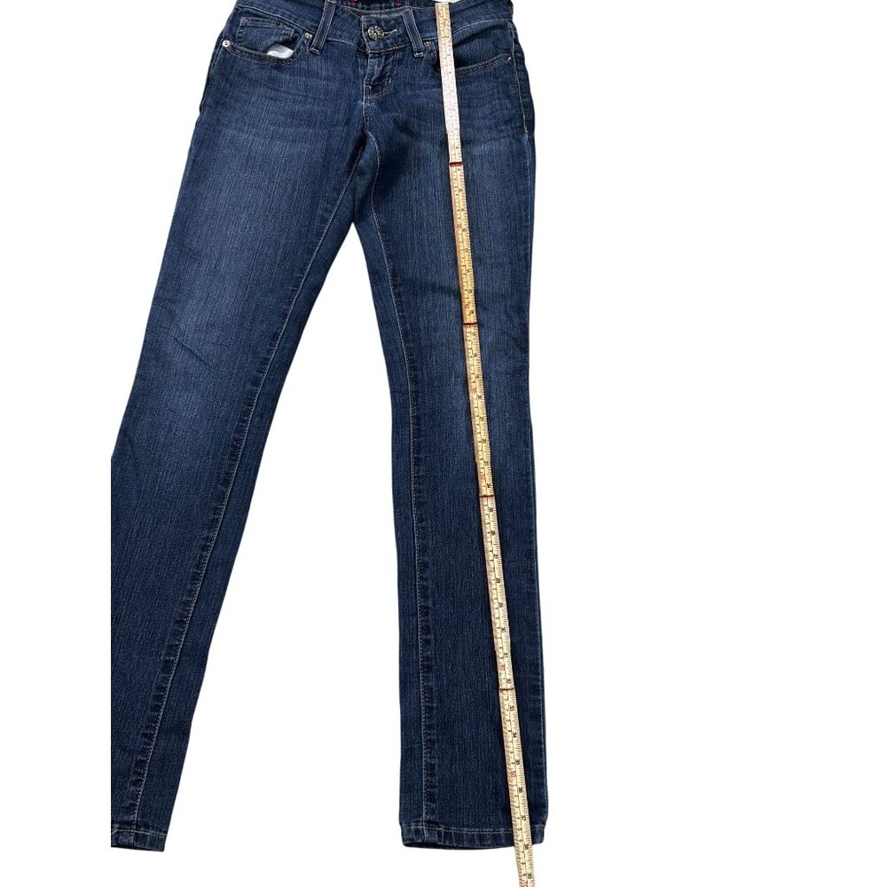 Guess Womens Medium Rise Straight Leg Jeans Size 24 Blue Denim - Picture 9 of 13